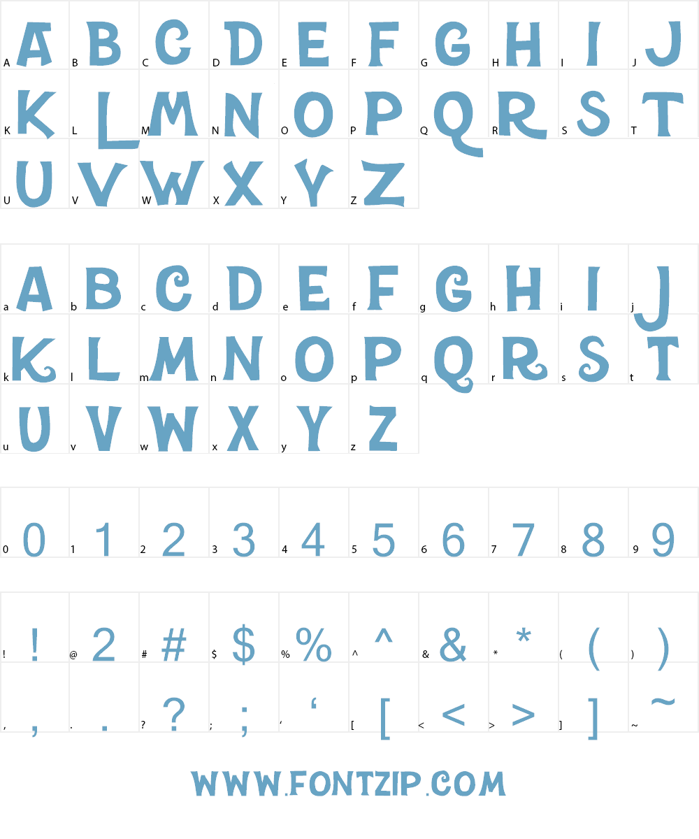 Chocolate Factory Font Character